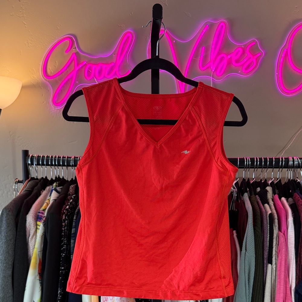 Athletic Works Women's Bright Red Tank Top Race Length